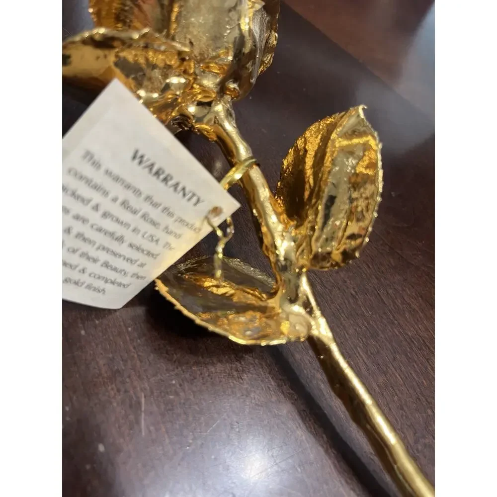 24k Gold-Dipped Real American Rose 11”